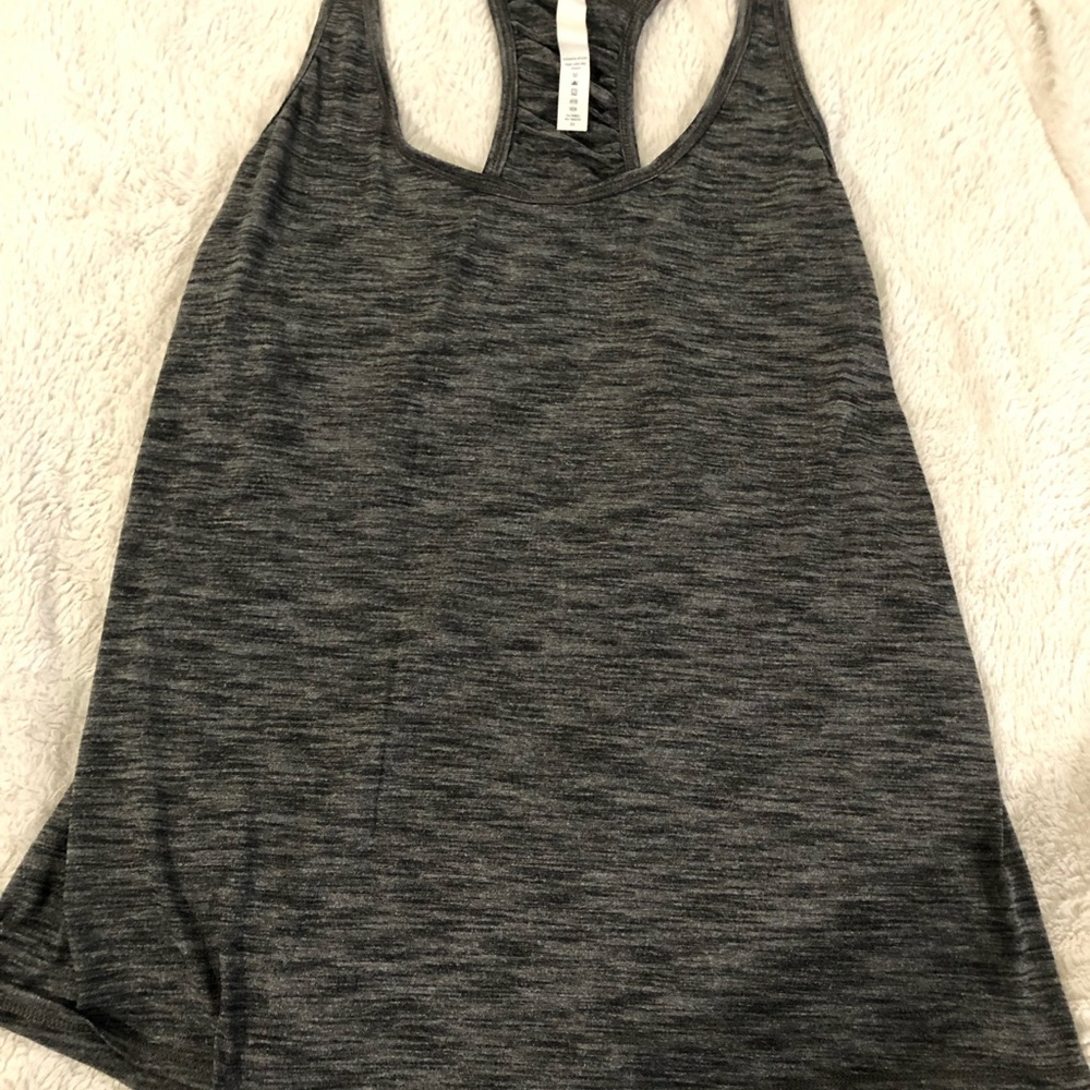 Lululemon Racerback Gray Tank Top excellent condition size 10 - Picture 3 of 6
